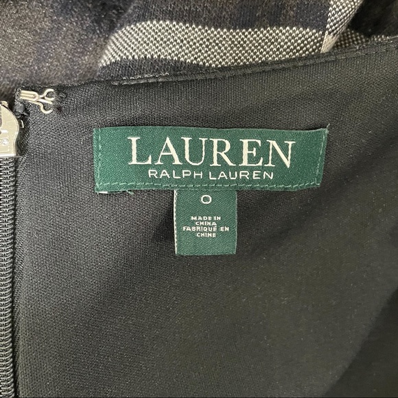 Ralph Lauren Plaid Flutter Sleeve Shift Fit Flare - Picture 7 of 8